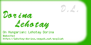 dorina lehotay business card